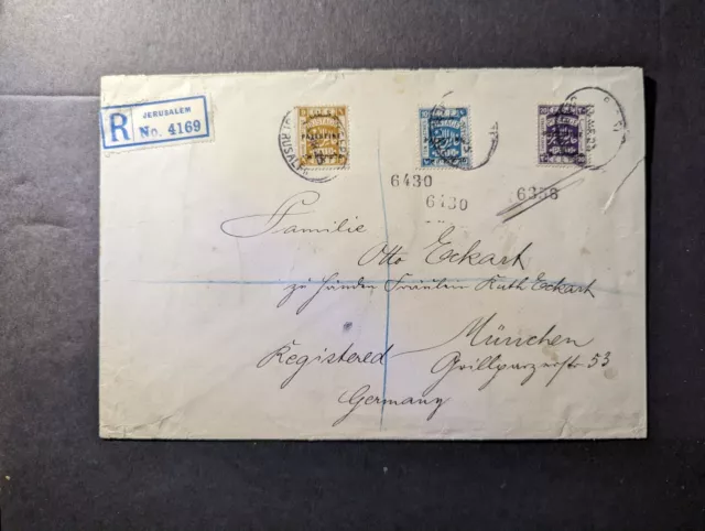 1925 Egyptian Expeditionary Forces Cover Jerusalem Palestine to Munich Germany