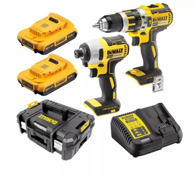 DeWALT Drill Impact Driver Brushless Cordless Battery Charger Combo Kit 18V