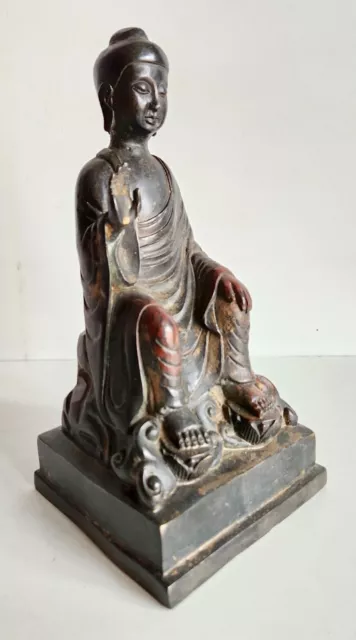 Interesting Old Chinese Bronze Buddha Figure - Fabulous Colour - Superb Piece