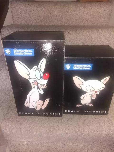 Rare Pinky & The Brain Big Figures Statue Thinking 1997 Warner Bros NEW IN BOX'S