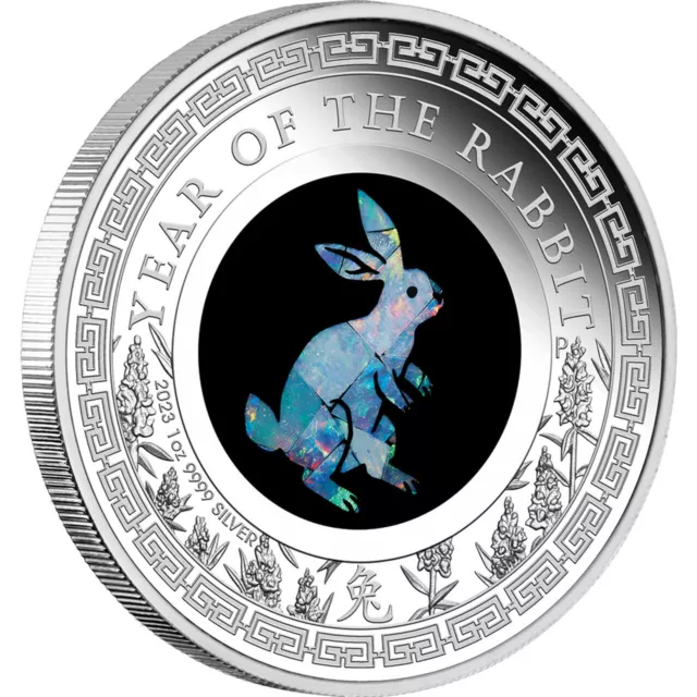 Australian Opal Lunar Series 2023 Year of the Rabbit 1oz Silver coin