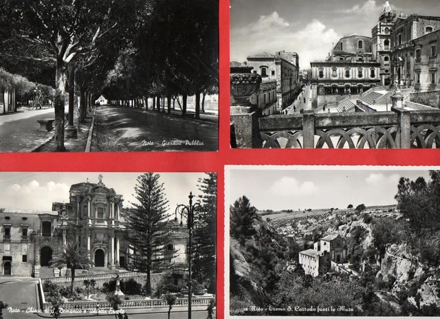 NOTO - LOTTO DI 7 CARTOLINE VIAGGIATE D'EPOCA BN-SIRACUSA - vedi  tutte le foto