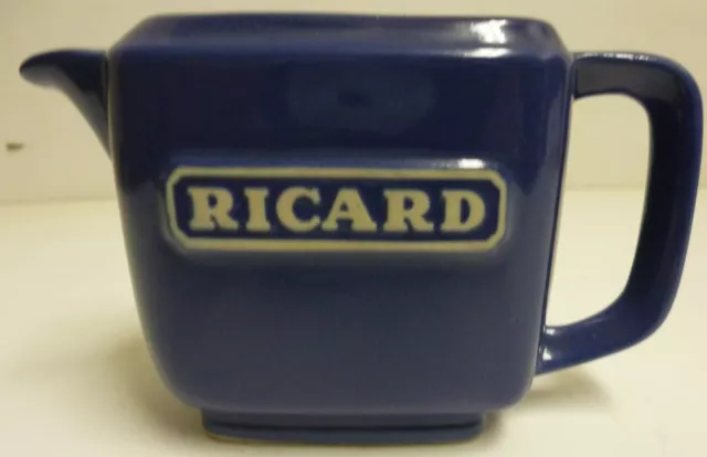 Petit Pichet Ricard , Monodose , Rectangulaire , En Gre Bleu , Pr28.