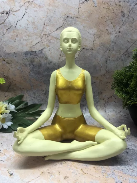 NOVELTY ART YOGA Pose Sculpture Figurine Statue Ornament Meditation  Siddhasana £19.95 - PicClick UK