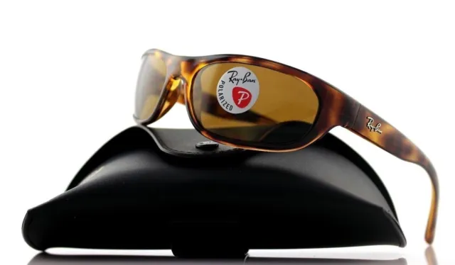 Ray Ban RB4033 642/47 60MM Polarized Genuine Predator Tortoise Wrap Sunglasses