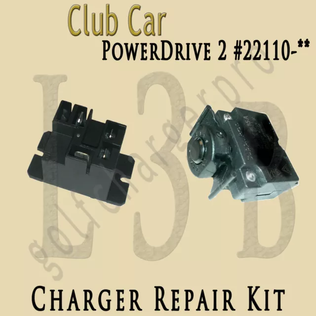 Kit chargeur CLUB CAR PowerDrive 1 & 2 modèle 17930 22110 disjoncteur relais