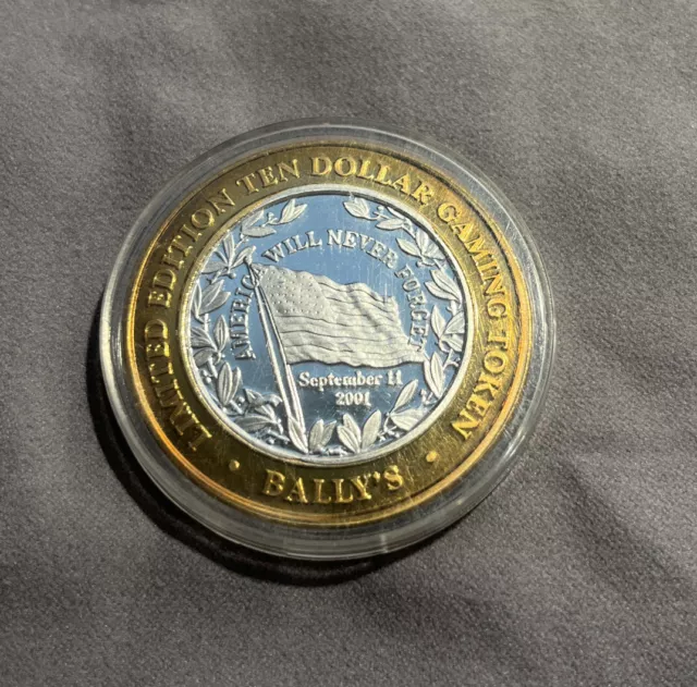 Bally’s Vegas Casino $10 Gaming Token  .999 Silver Limited Edition