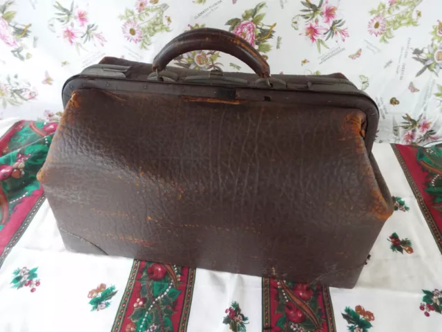 Antique Leather Doctors Bag Apothecary Pharmacist Duro Mastermade A S Aloe  Co