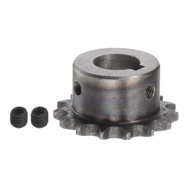 06B Roller Chain Sprocket 15T Pitch 3/8" 18mm Bore A3 Steel Motor Drive Gear