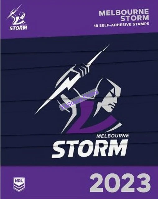 STAMP PACK AUSTRALIA 2023 NRL MELBOURNE STORM Football Shaped