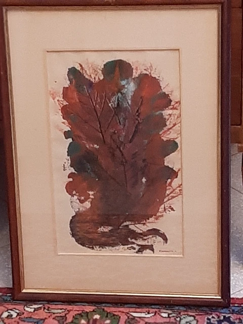 Stupendo Giandante X  ( 1899-1984) Dipinto Acquerello Con "Fiori" '900