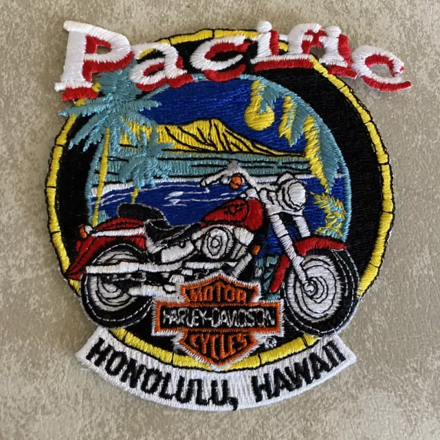 HARLEY DAVIDSON MOTORCYCLE DEALER PATCH Unused  PACIFIC HONOLULU HAWAII