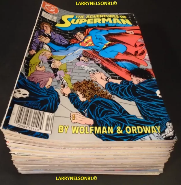 Adventures Of Superman 433 436 437 455-607 Annual 2 Newsstand Dc Comics Lot Aos