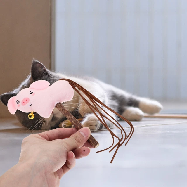 Jouet Pour Chat Jouets De Attrape-chat À L'herbe Avec Manche En Bois