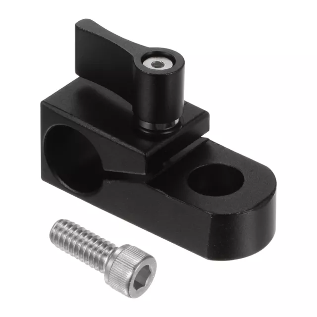 15mm Rod Clamp with 1/4"-20 Thread Screw for Camera Support System, Black