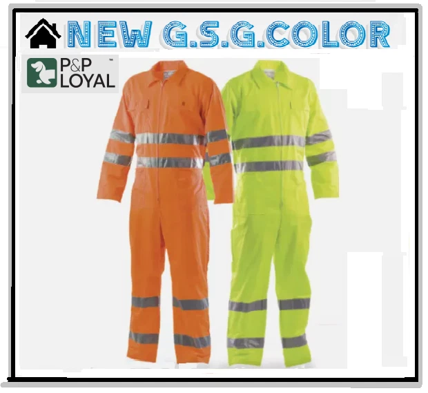 ALTA VISIBILITA' Tuta Intera Da Lavoro In Tessuto Fluoreshente EUR