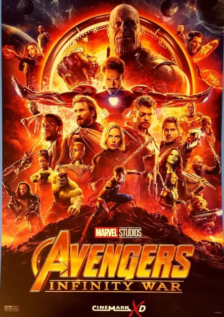 Marvel AVENGERS INFINITY WAR 2018 Cinemark XD Exclusive Promo Mini Movie Poster