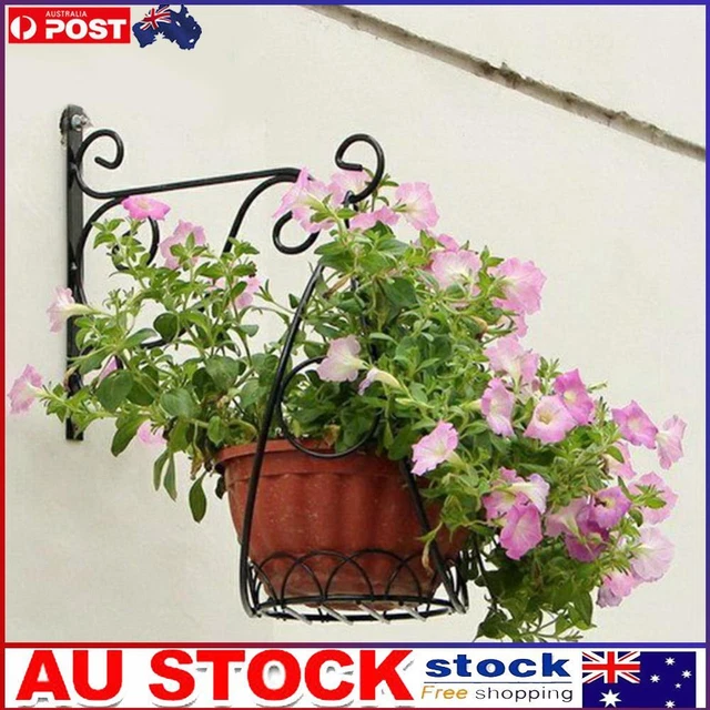 EUROPEAN BALCONY FLOWER Pot Wrought Iron WallMounted Hanging Hooks