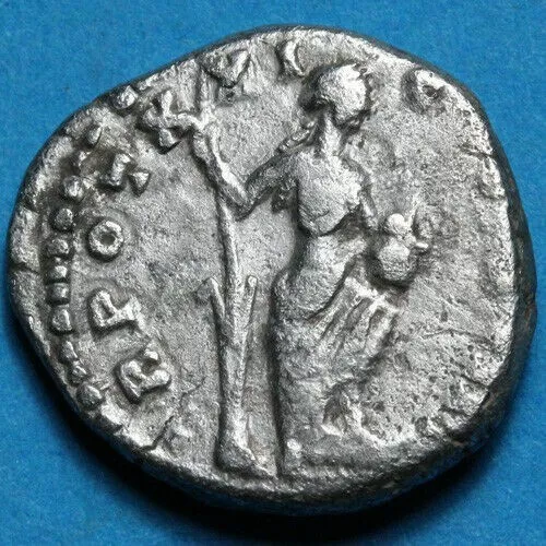 Roman Coin Silver Denarius 138-161 AD Antoninus Pius - Uncertain