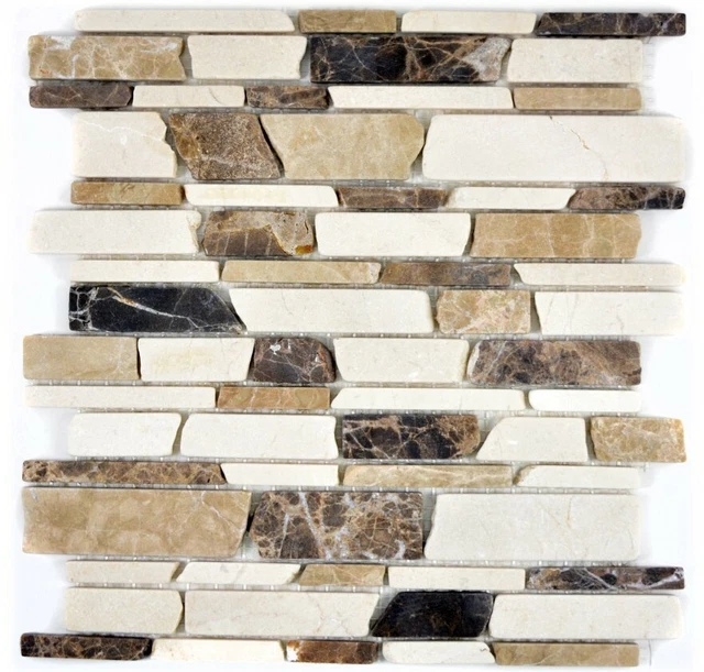 Mosaïque Marbre Pierre Naturelle – Beige/vert Terre Cuite, 30,5x32,2 Cm, Résistant Au Gel