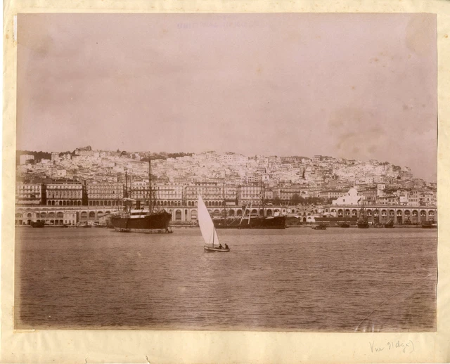 Tirage Albuminé Vintage D'Alger (Algérie) - La Pointe Pescade, Circa 1885, Format 22x28 Cm