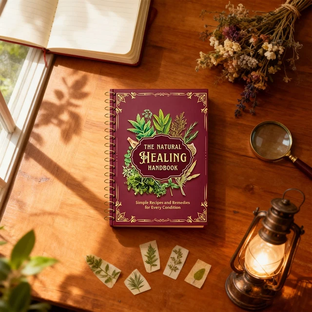 THE NATURAL HEALING Handbook, Spiral-Bound Guide for Herbal Remedies ...