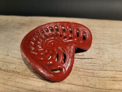 Antique Vintage Style Cast Iron Red Miniature Tractor Seat
