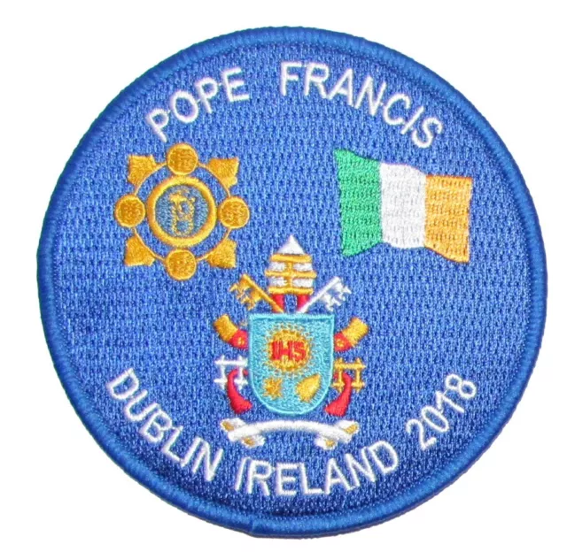 Ireland Garda Siochana Irish Police Patch Pope Francis Dublin 2018 Catholic