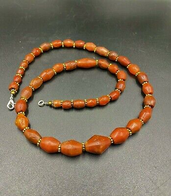 Old Antique Jewelry Carnelian Jasper Agate From Ancient Bronze Age Amulet Beads