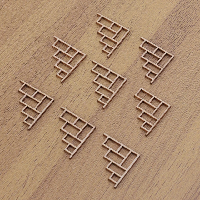 8 PIEZAS Apliques decorativos de madera Apliques de madera Onlays Aplique de madera