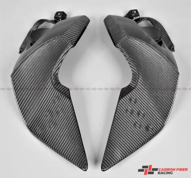 2009-2016 BMW K1300R Tank Side Fairings - 100% Carbon Fiber