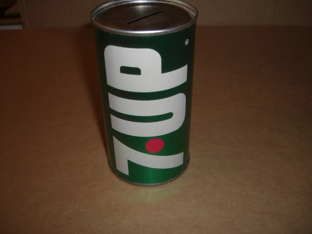 7  Up Can Bank 12 OZ 1970's S/S
