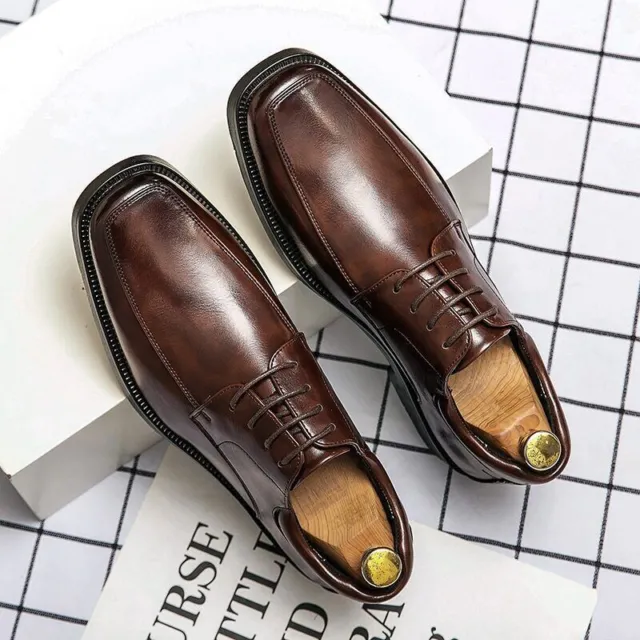 2023 Men's Dress Shoes Shadow Lacquer Leather Fashion Shoes