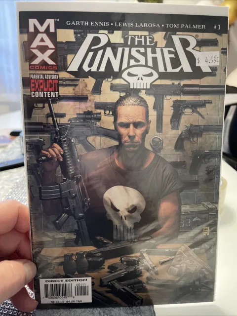 THE PUNISHER #1 - GARTH ENNIS, MARVEL MAX COMICS Bagged An Boarded
