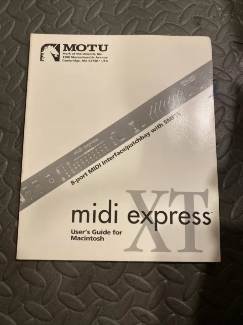 Owner /User Guide Manual for the MOTU Midi Interface XT Express ~ Mac & Windows