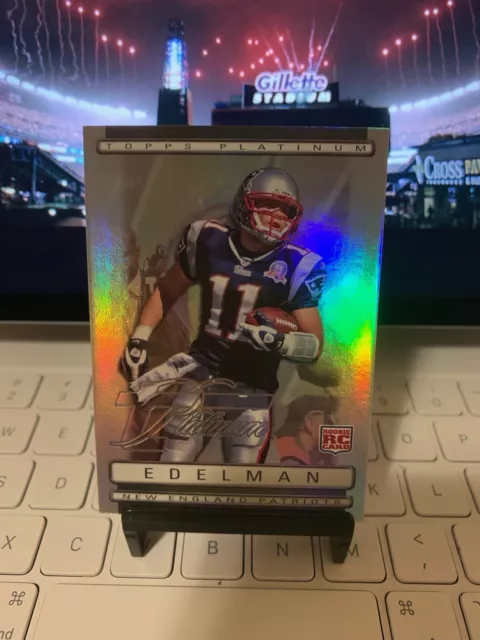 2009 Topps Platinum JULIAN EDELMAN #’d/1549, RC#159 Platinum Topps Refractor