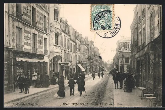 CPA Enghien-les-Bains, la Grande Rue 1905