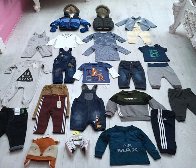 BABY BOYS CLOTHES BUNDLE AGE 6-9 months 25 ITEM coat set trousers top jeans