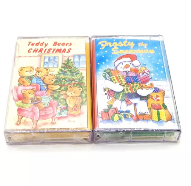 Vintage Audio Tape Cassettes Frosty The Snowman/Teddy Bears Christmas Sealed 90s