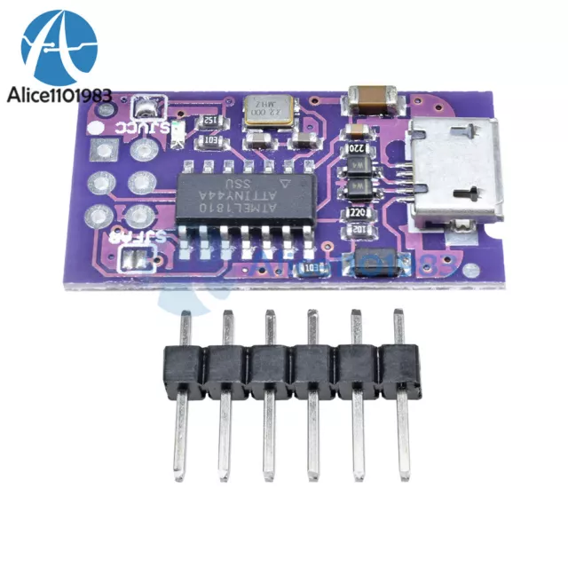 Programmeur 5V Micro USB Tiny AVR ISP ATtiny44 USBTinyISP pour chargeur de démarrage Arduino 3