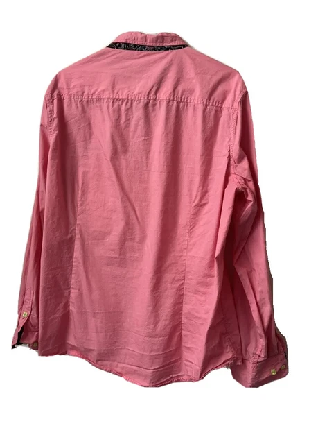 Coofandy Mens Casual Coral Dress Shirt Button Down Long Sleeve Size XL Paisley 2