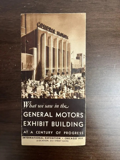 1933 Chicago Worlds Fair General Motors Exhibit Brochure Century Of Progress