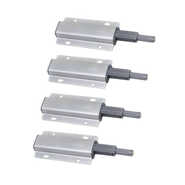 4 piezas Push-to-Open Armario Hardware Armario Bloqueo de presión Armario magnético