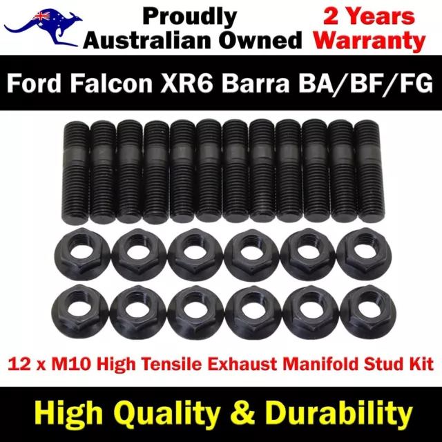 High Tensile Exhaust Manifold Stud Kit For Ford Falcon XR6 BA/BF/FG Barra