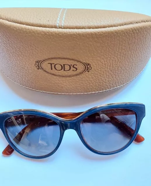 LUNETTE DE SOLEIL Tod's bleuté+ etui TOD'S EYEWEAR glasses neuves