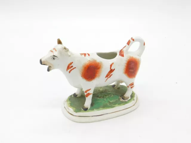 Georgian Staffordshire Ceramic Cow Creamer Milk Jug Antique c1820 AF