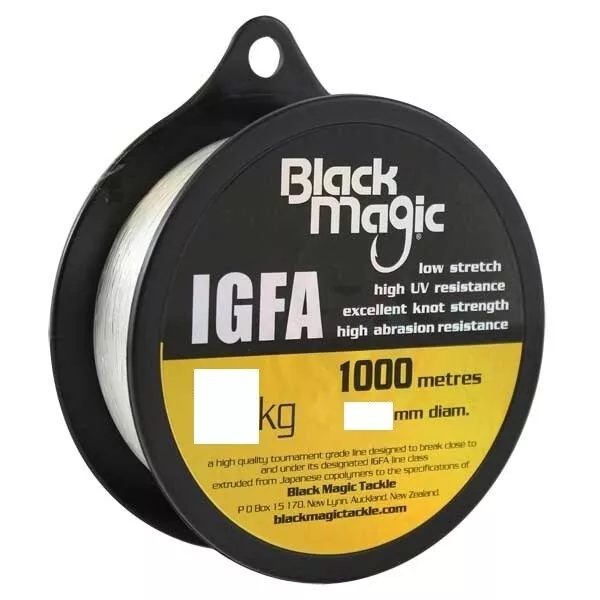 Brand New - Black Magic 1000m IGFA Clear Monofilament Fishing Line - Choose Kg T