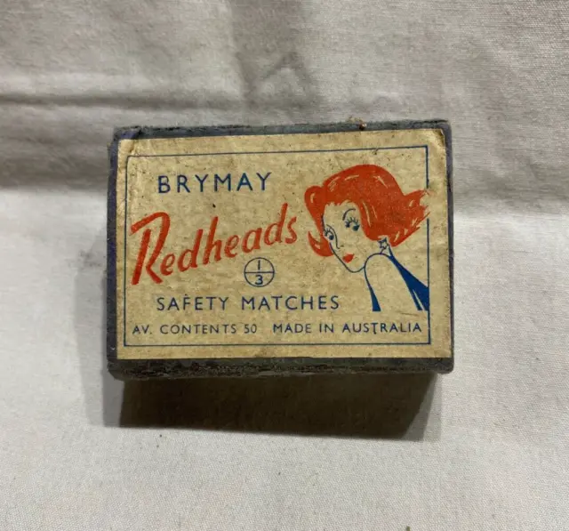 Vintage Redheads Matchbox - Brymay - empty