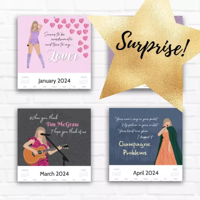 2024 CALENDAR TAYLOR Swift The Eras Tour Calendar bookmark Music Tour
