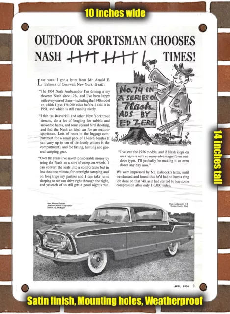 METAL SIGN - 1956 Nash Ambassador Custom Country Club - 10x14 Inches